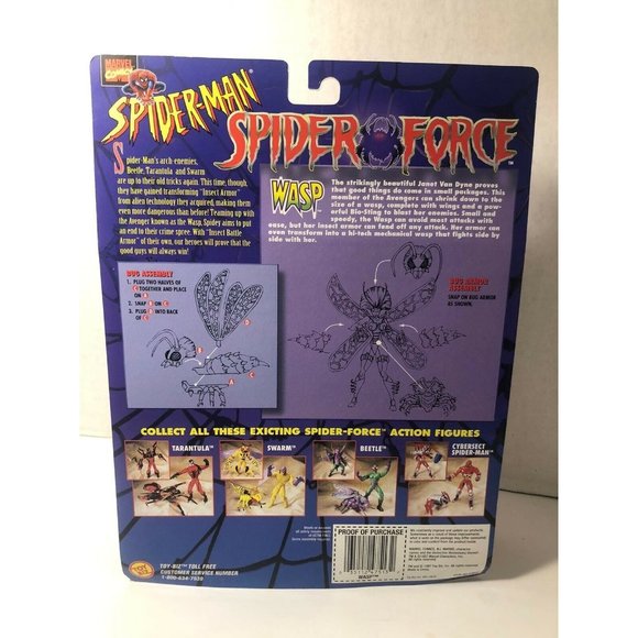 1997 Toy Biz Spider-Man - Spider Force ~ Transforming Wasp - Picture 3 of 3